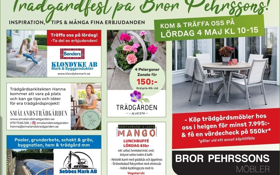 Trädgårdsfest i Alvesta 4 maj